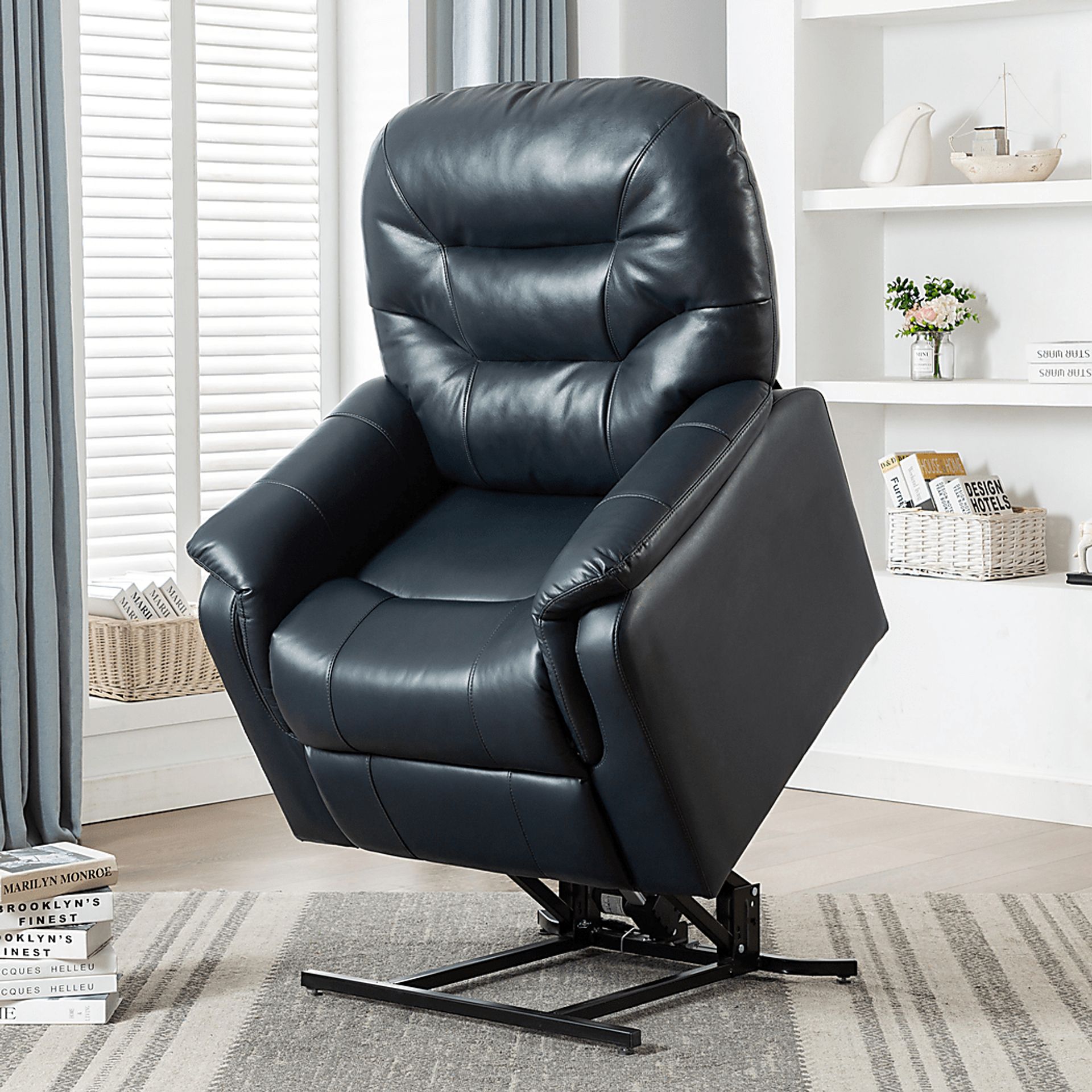 Crozart Blue Power Recliner - Image 8