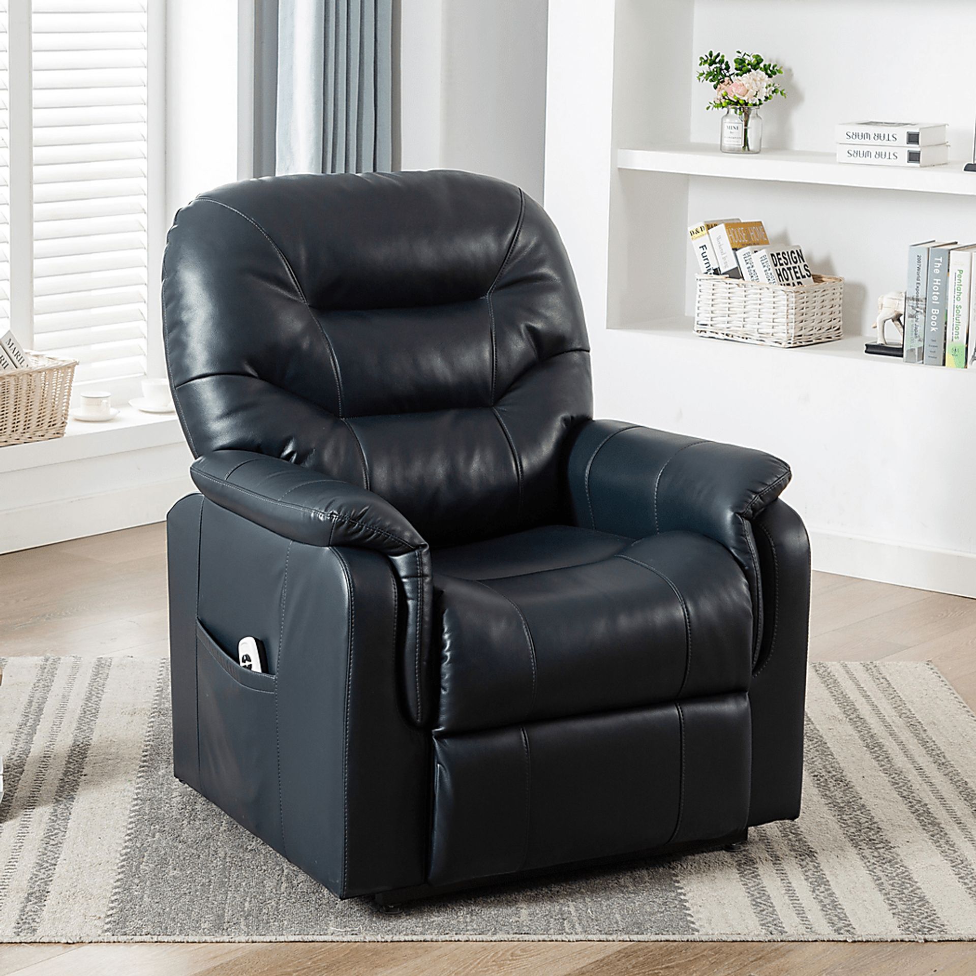 Crozart Blue Power Recliner - Image 9