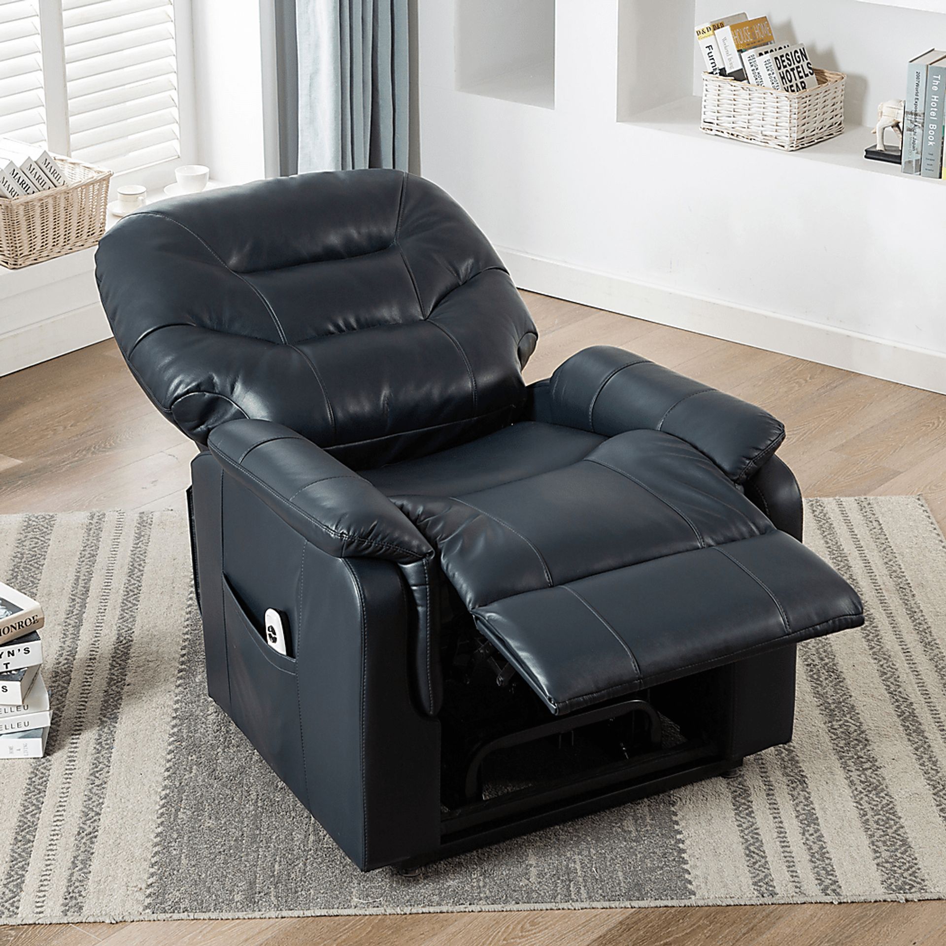 Crozart Blue Power Recliner - Image 10