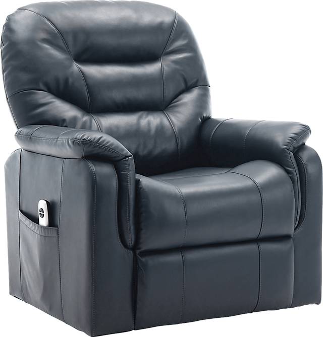 Crozart Blue Power Recliner - Thumbnail - Image 1