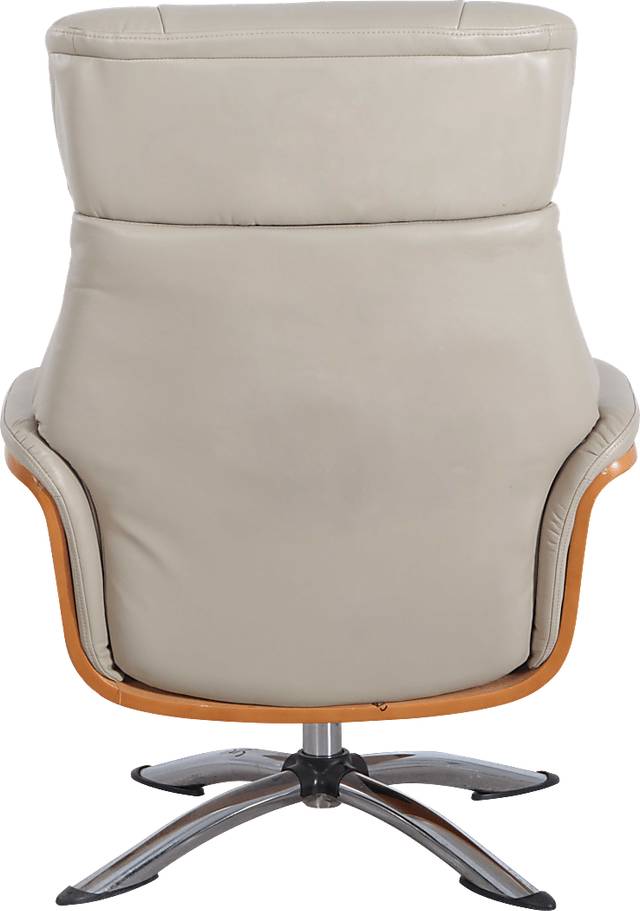 Crozat Beige Recliner and Ottoman - Thumbnail - Image 5