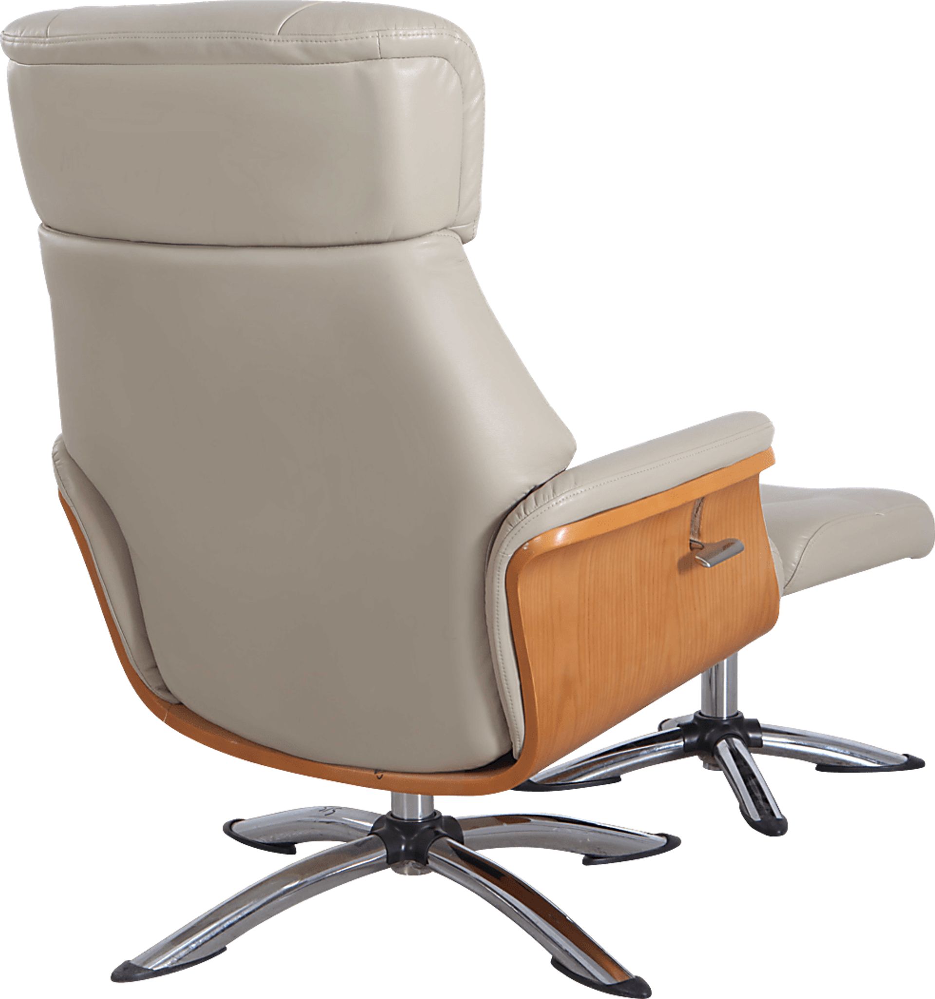 Crozat Beige Recliner and Ottoman - Image 6