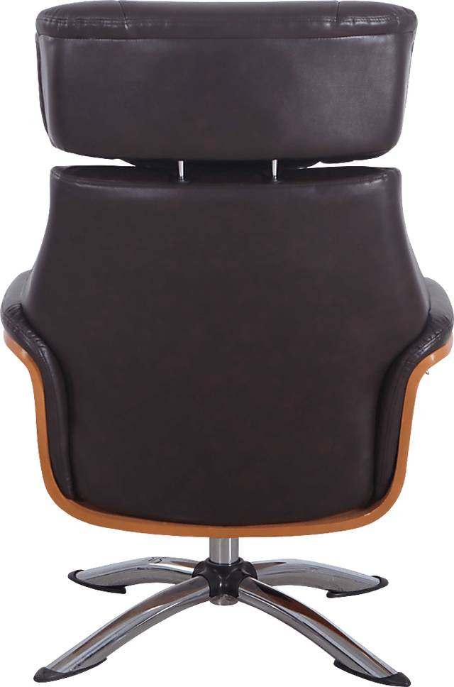 Crozat Espresso Recliner and Ottoman - Thumbnail - Image 7