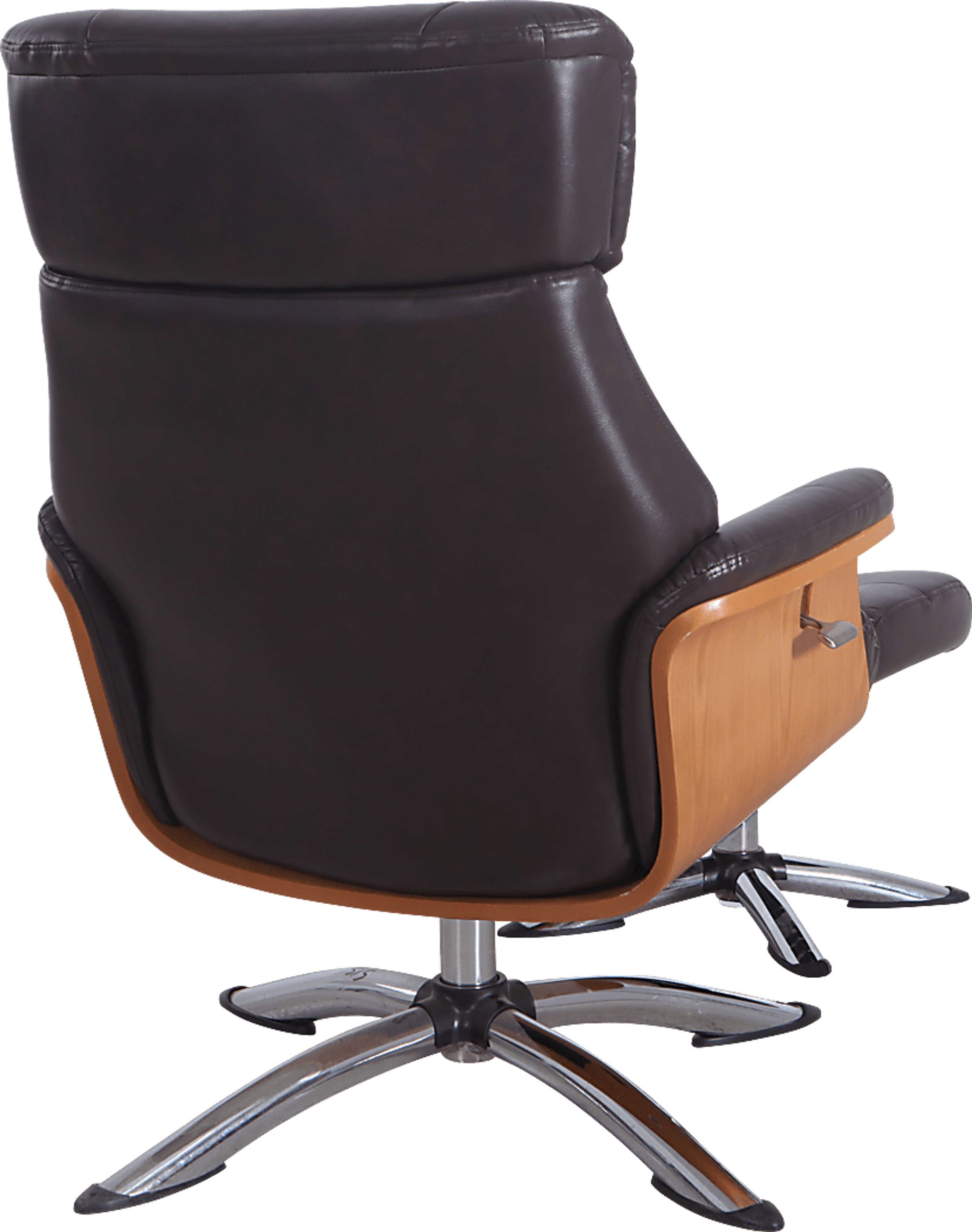 Crozat Espresso Recliner and Ottoman - Image 6