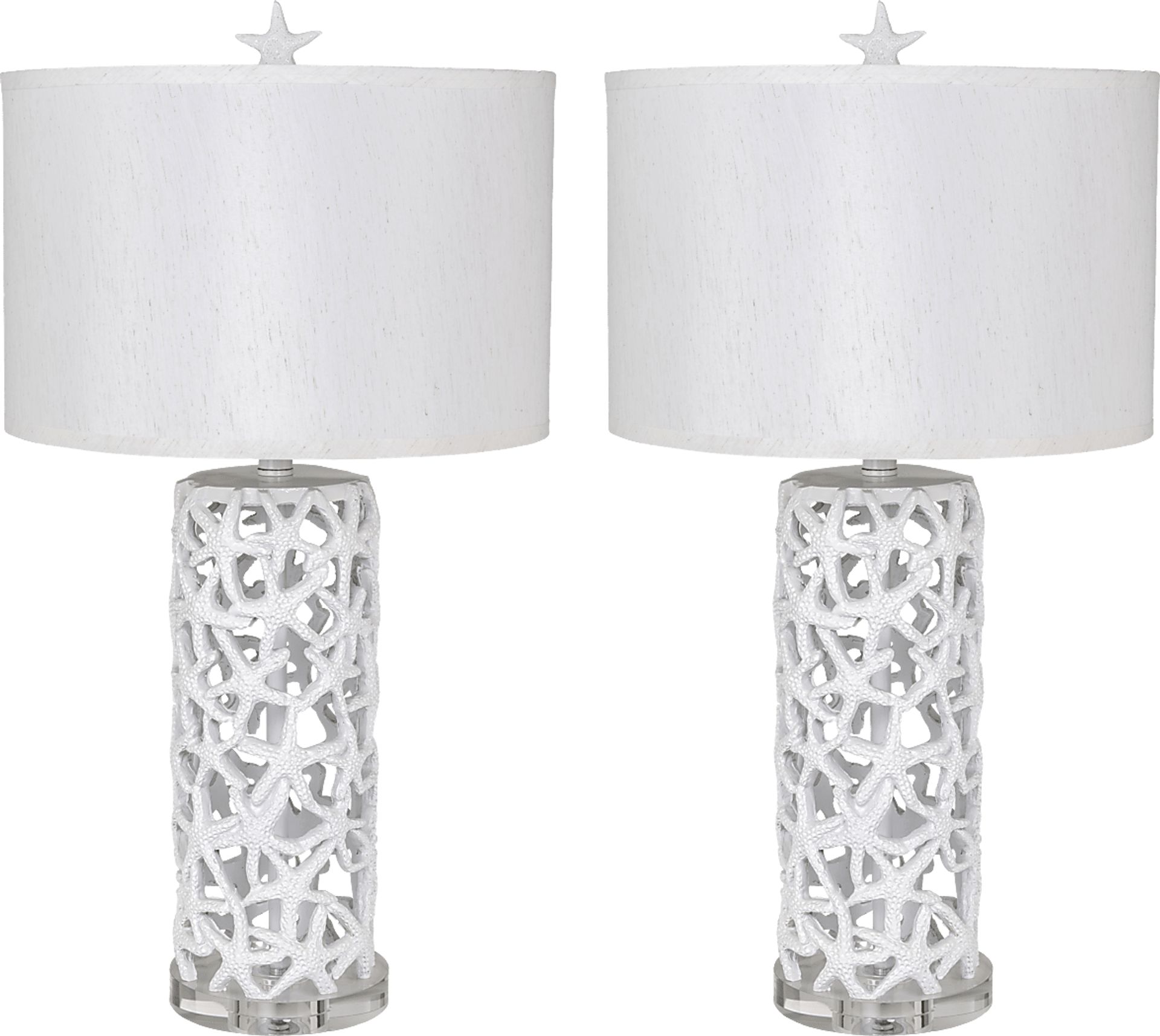 Cruiser Gate White Lamp Set of 2 - Image 1