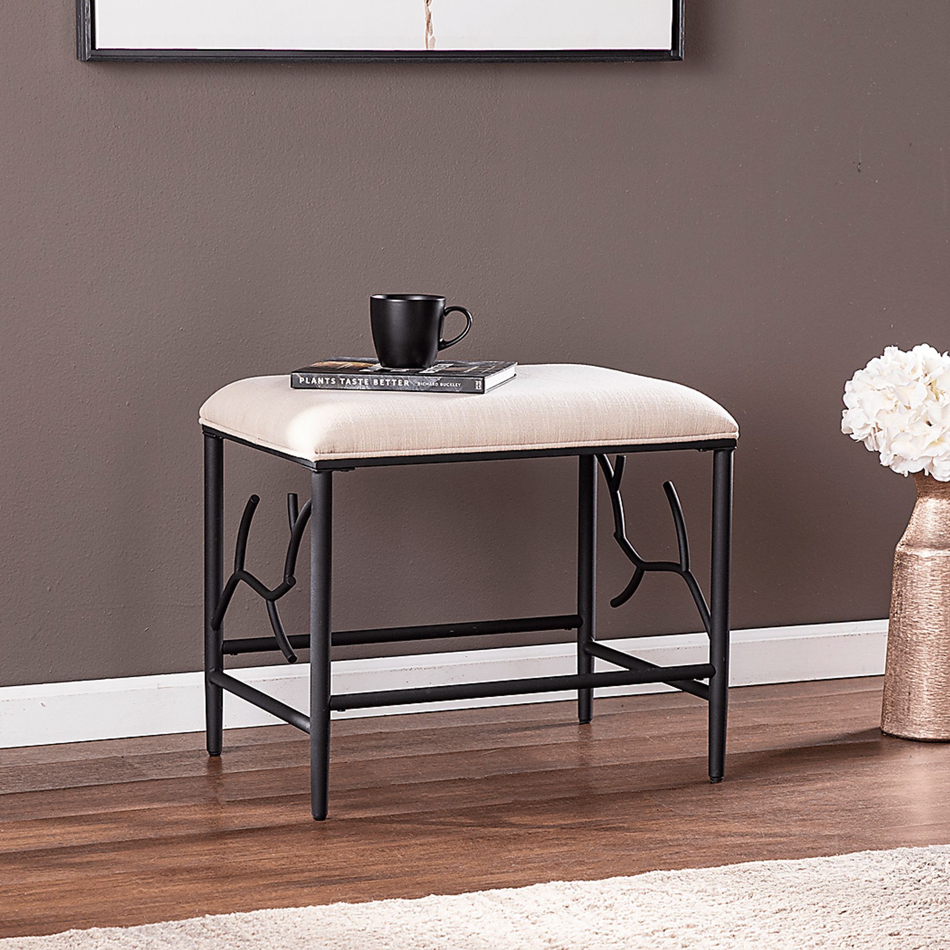 Crumhorn White Accent Bench - Image 5