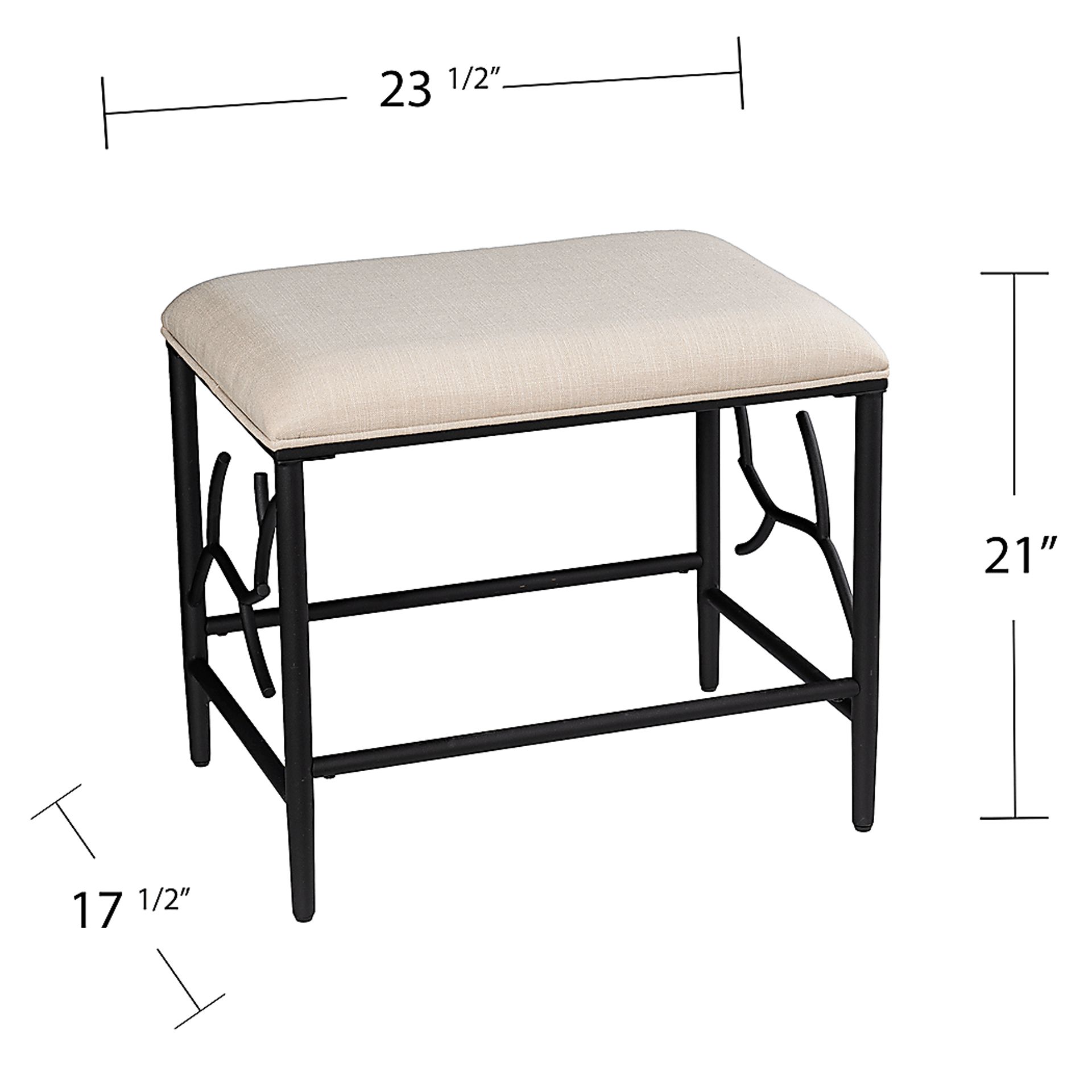 Crumhorn White Accent Bench - Image 7
