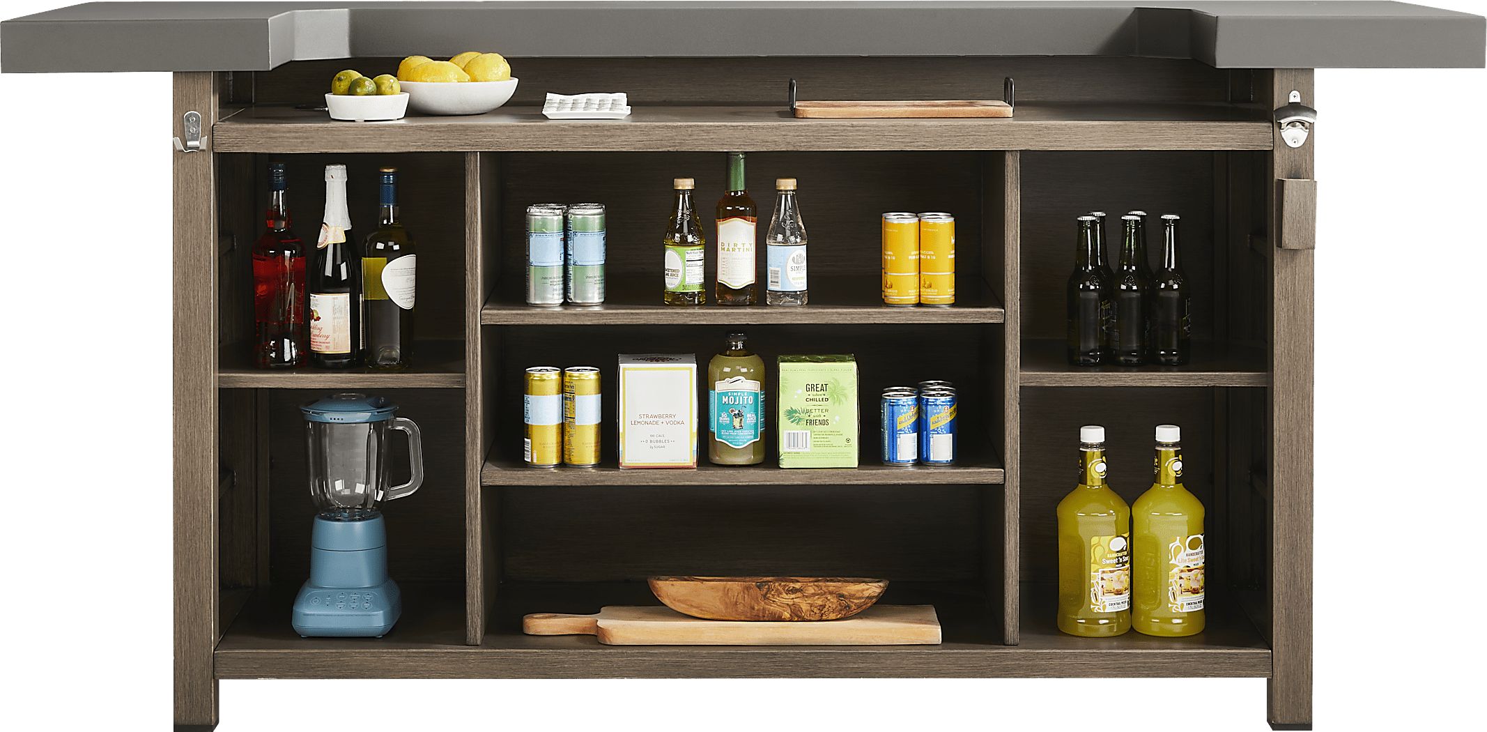 Cruz Brown 3 Pc Outdoor Bar Set - Thumbnail 3