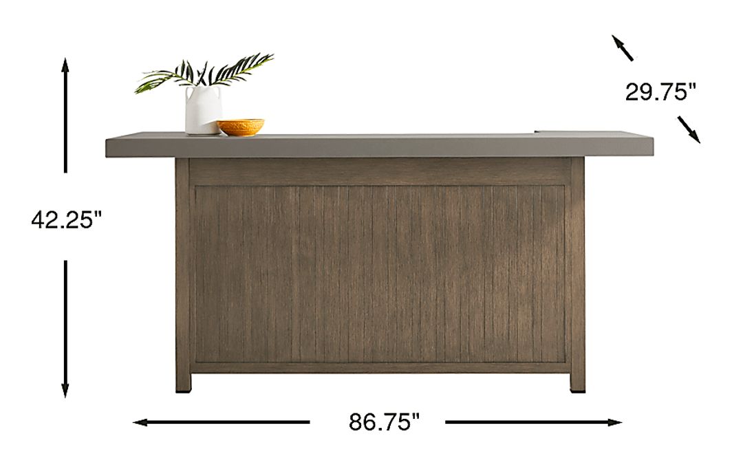 Cruz Brown Outdoor Bar Table