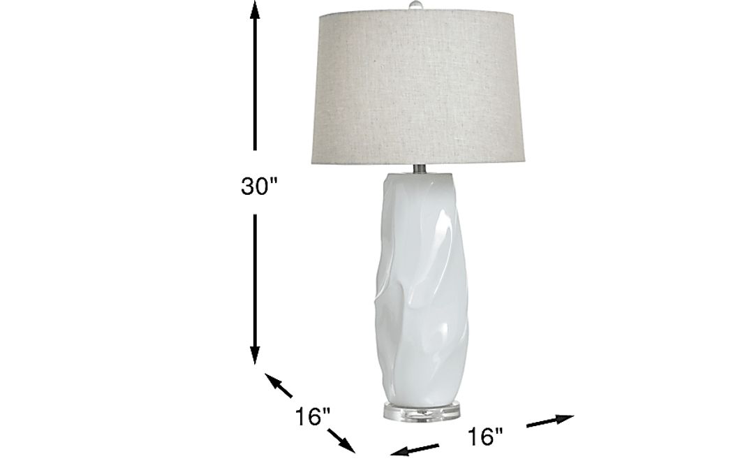 Crya Road White Table Lamp