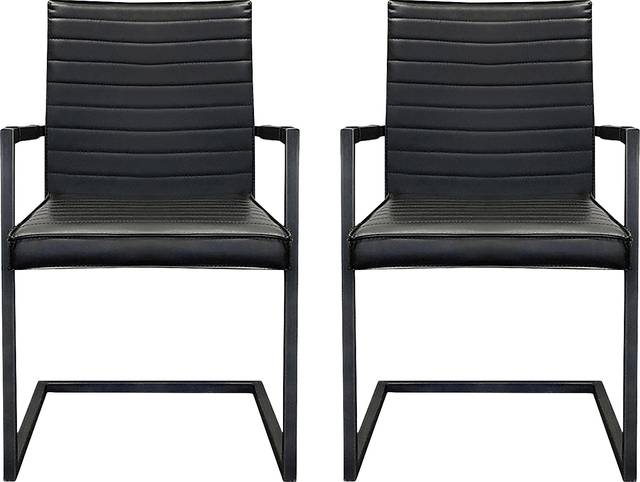 Crysda Black Dining Chair, Set of 2 - Thumbnail - Image 1