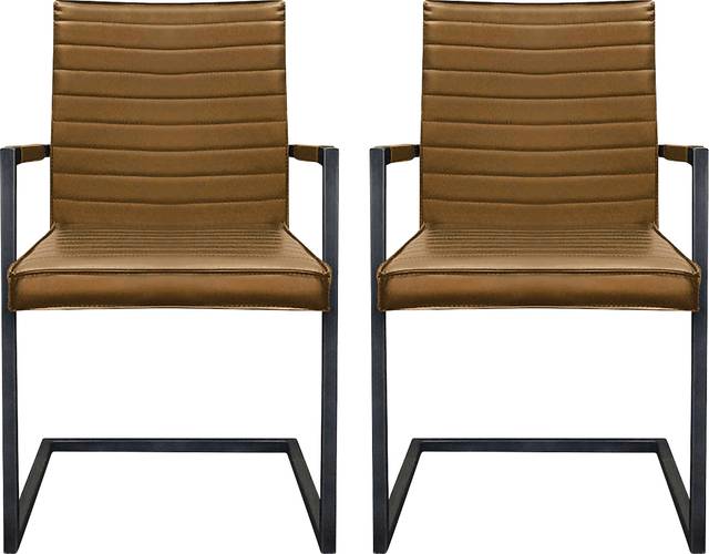 Crysda Brown Dining Chair, Set of 2 - Thumbnail - Image 1