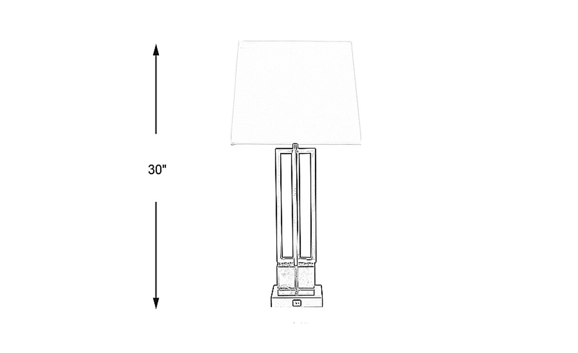 Crystal Falls Silver Lamp