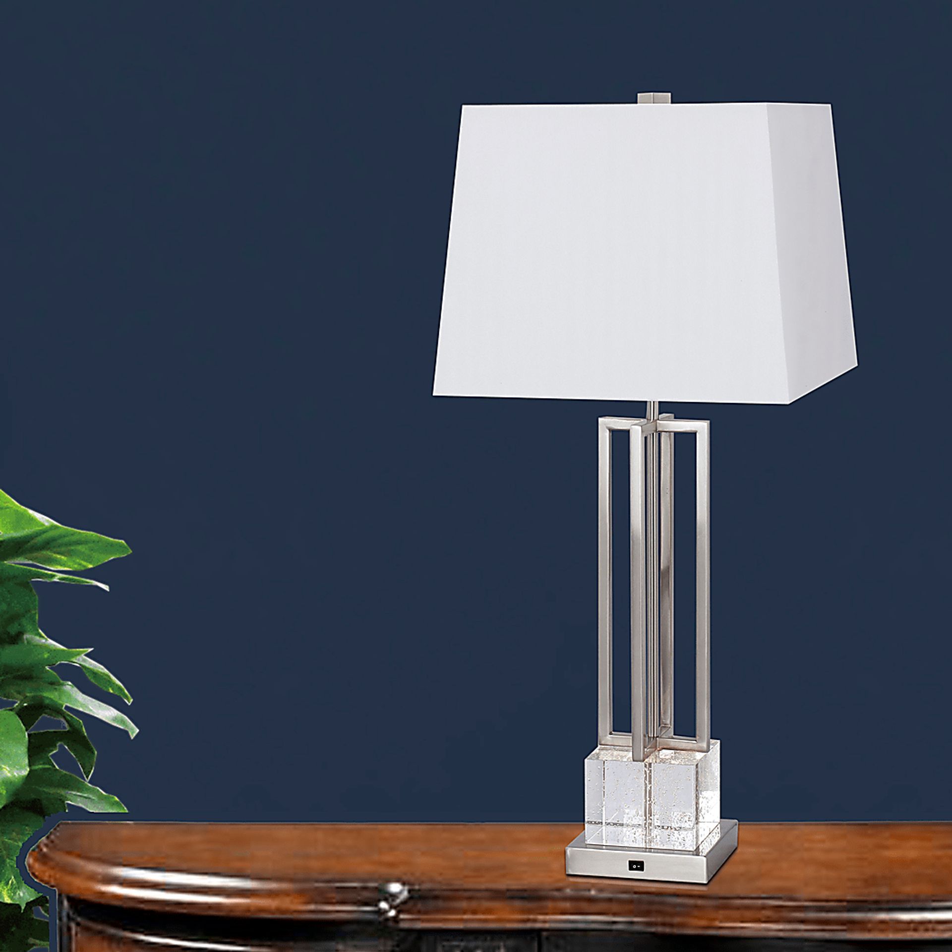 Crystal Falls Silver Lamp - Image 2