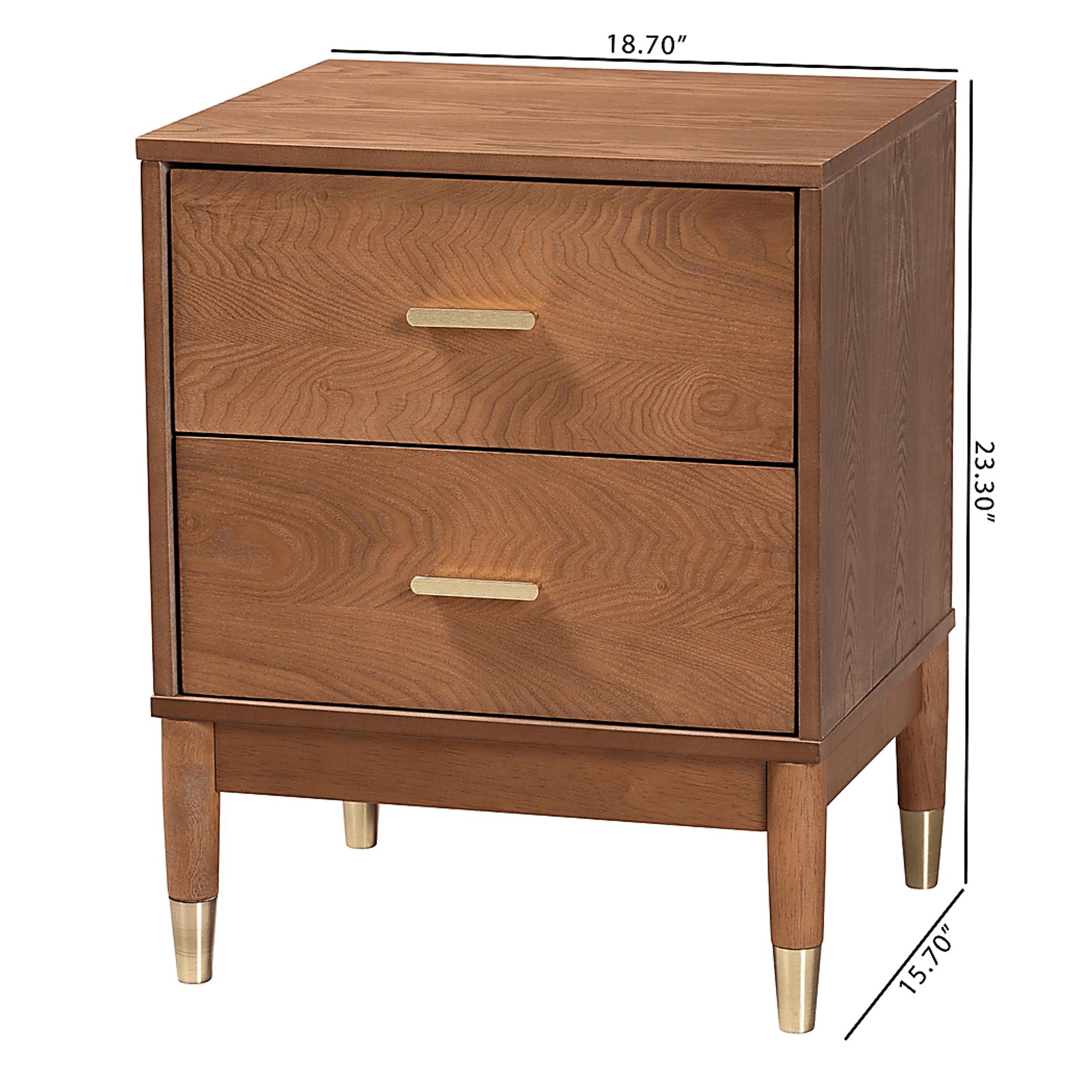 Crystalsys Brown Nightstand - Image 7