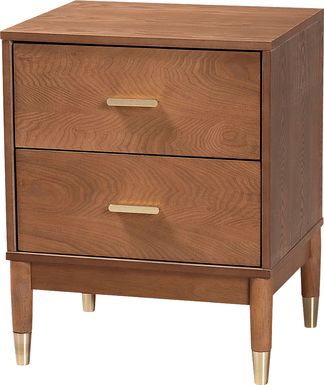 Crystalsys Brown Nightstand
