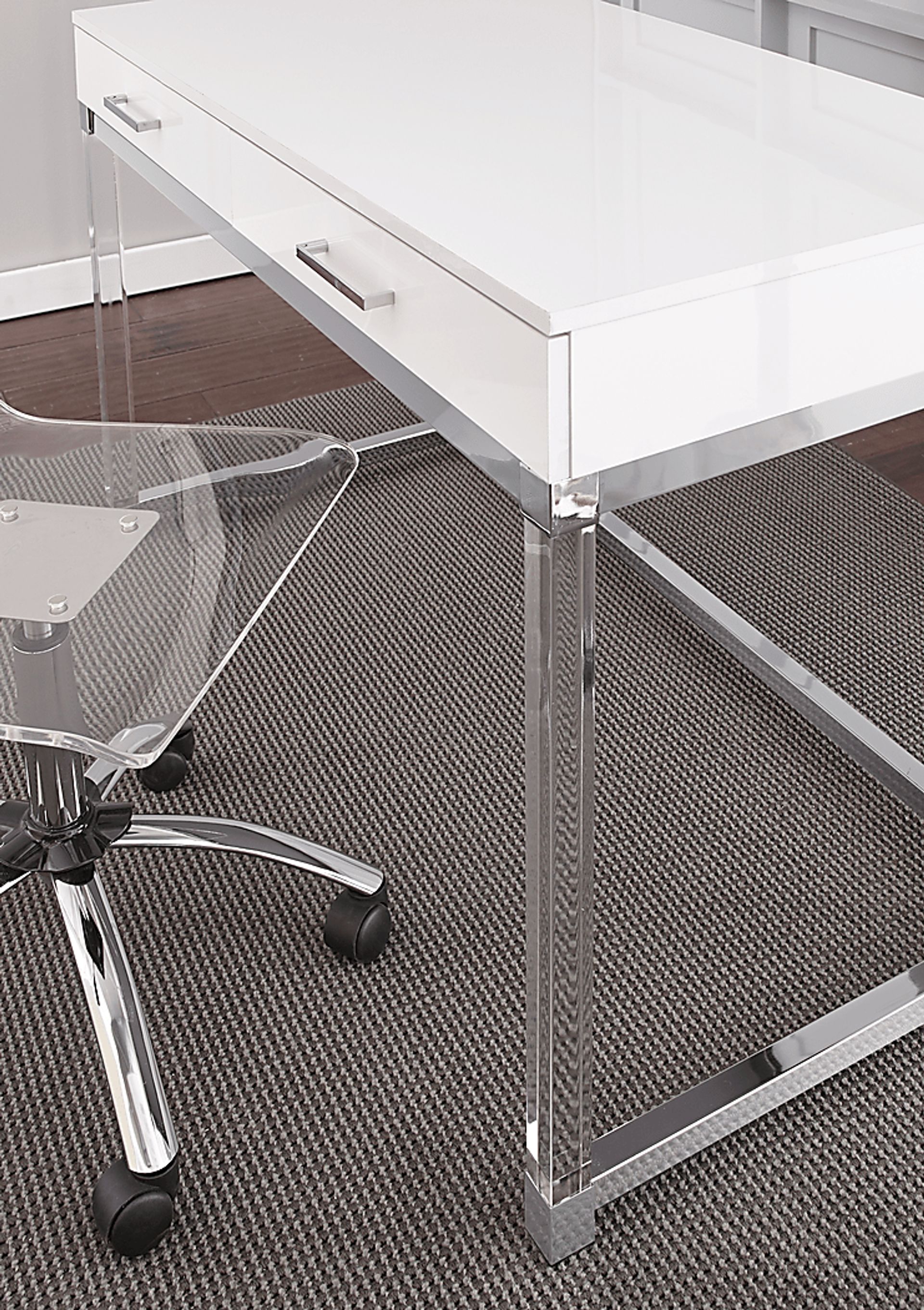 Crystalton White Desk - Image 2