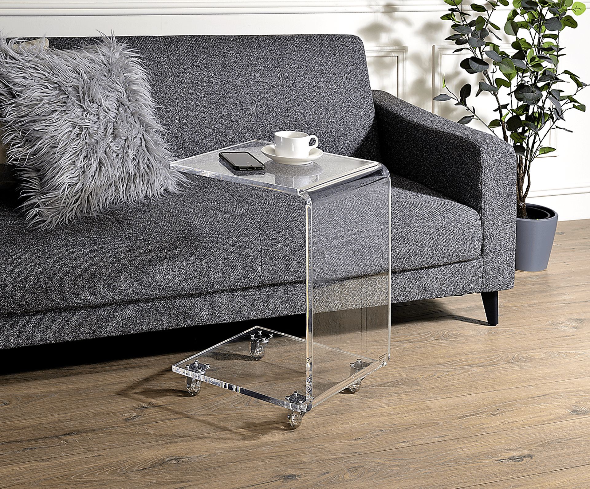Crystalview Clear Chairside Table - Image 3