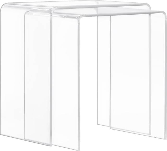 Crystalview Clear Nesting Table, Set of 2 - Thumbnail - Image 1