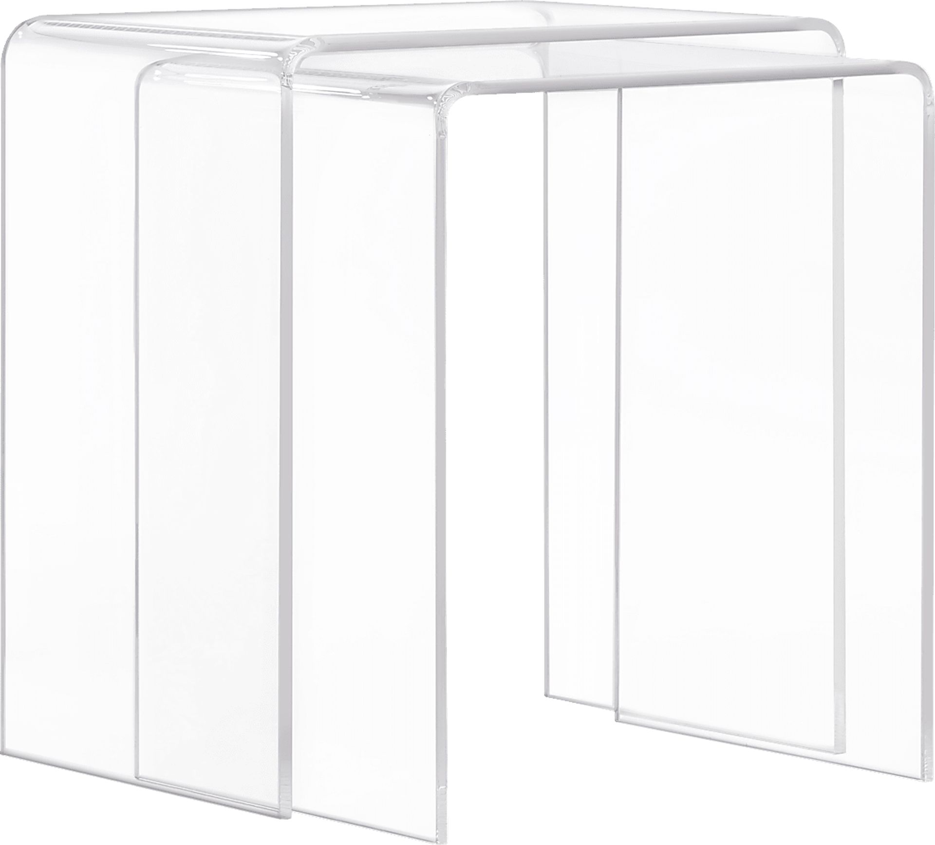 Crystalview Clear Nesting Table, Set of 2 - Image 1