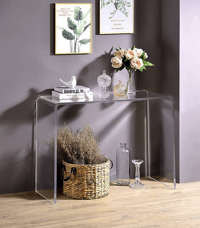Crystalview Clear Sofa Table - Thumbnail - Image 3
