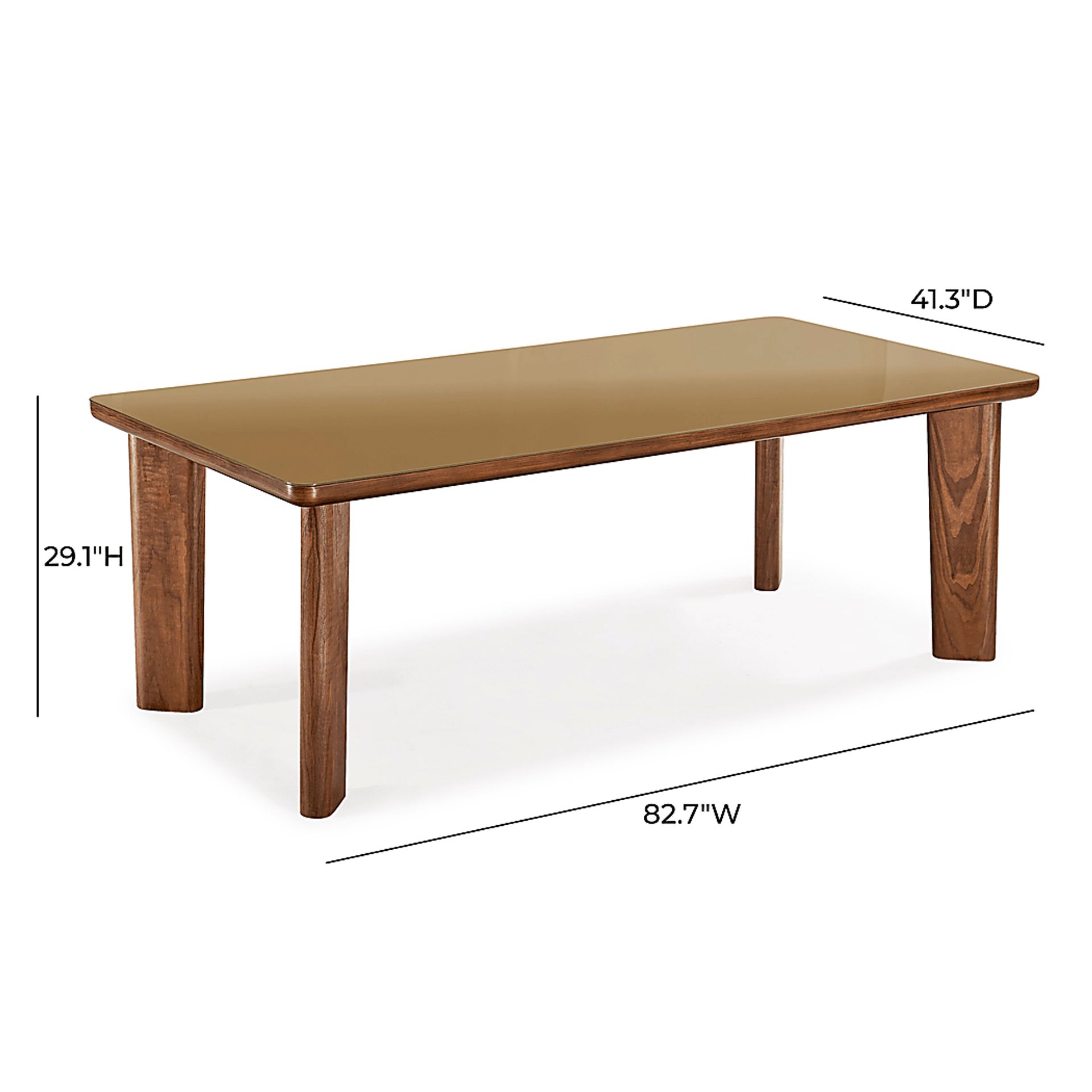 Crystalware Brown Rectangle Dining Table - Image 8