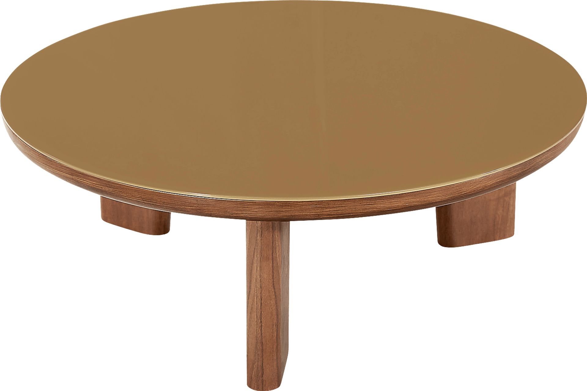 Crystalware Brown Round Cocktail Table - Image 3