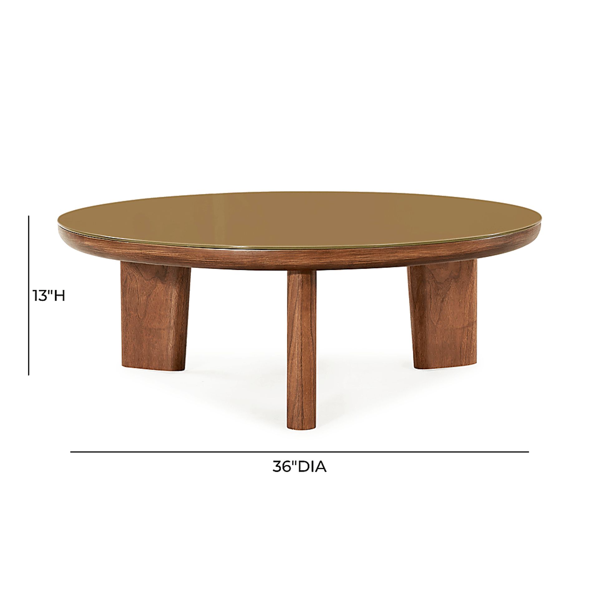 Crystalware Brown Round Cocktail Table - Image 4
