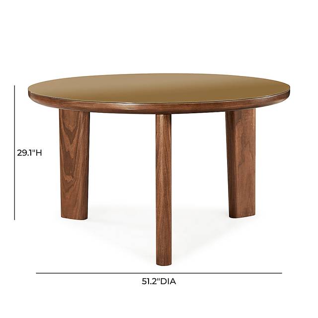Crystalware Brown Round Dining Table - Thumbnail - Image 6