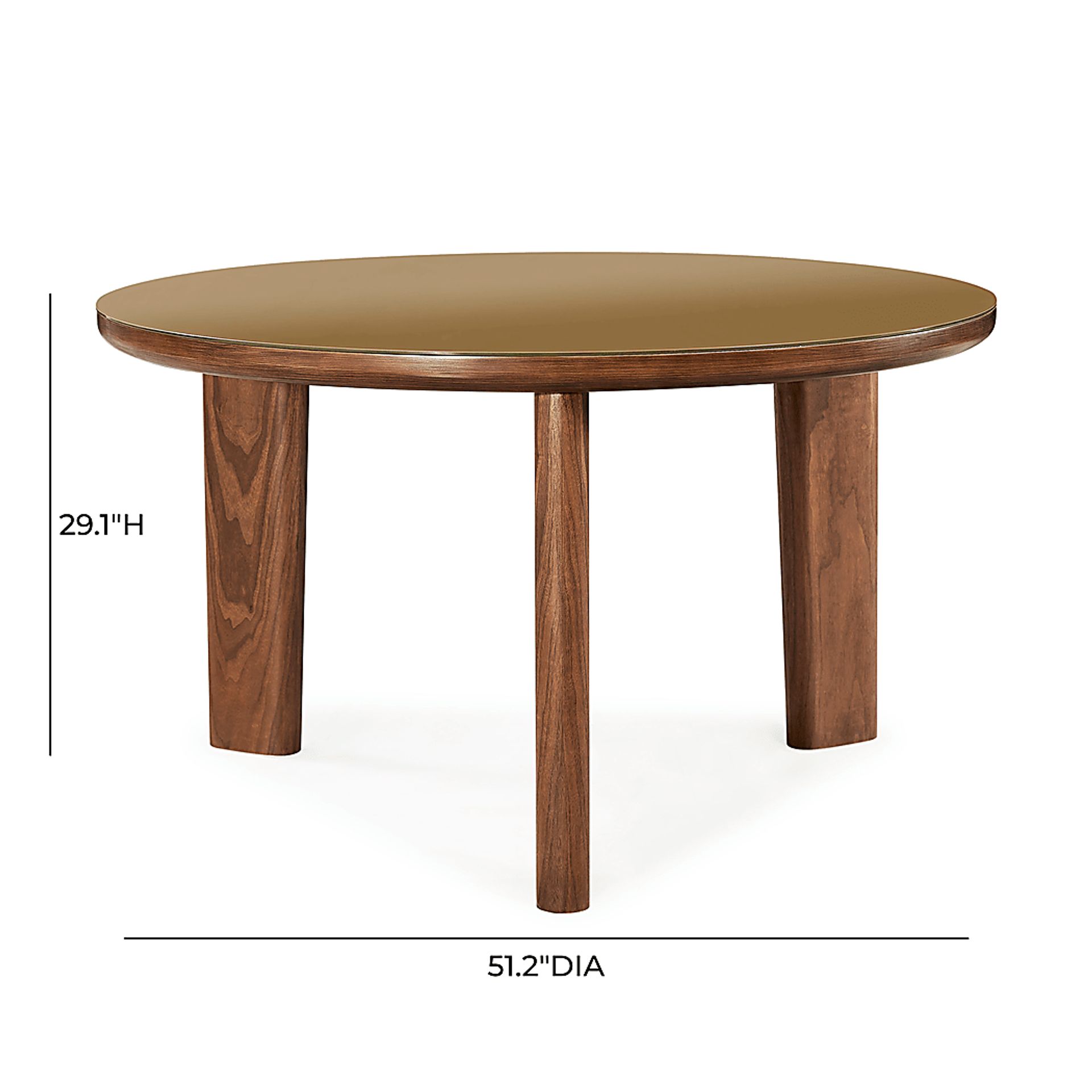 Crystalware Brown Round Dining Table - Image 6