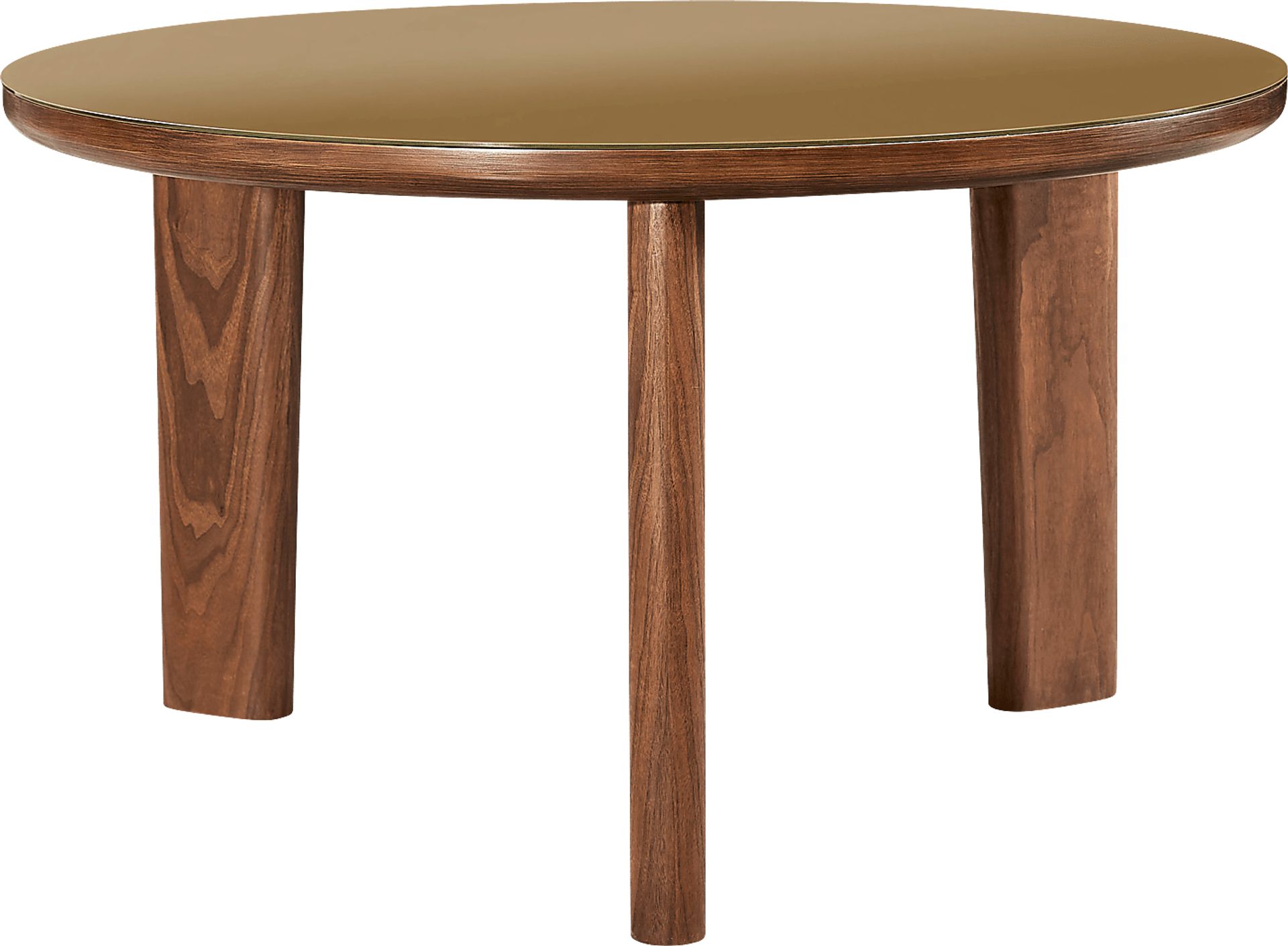 Crystalware Brown Round Dining Table - Image 1