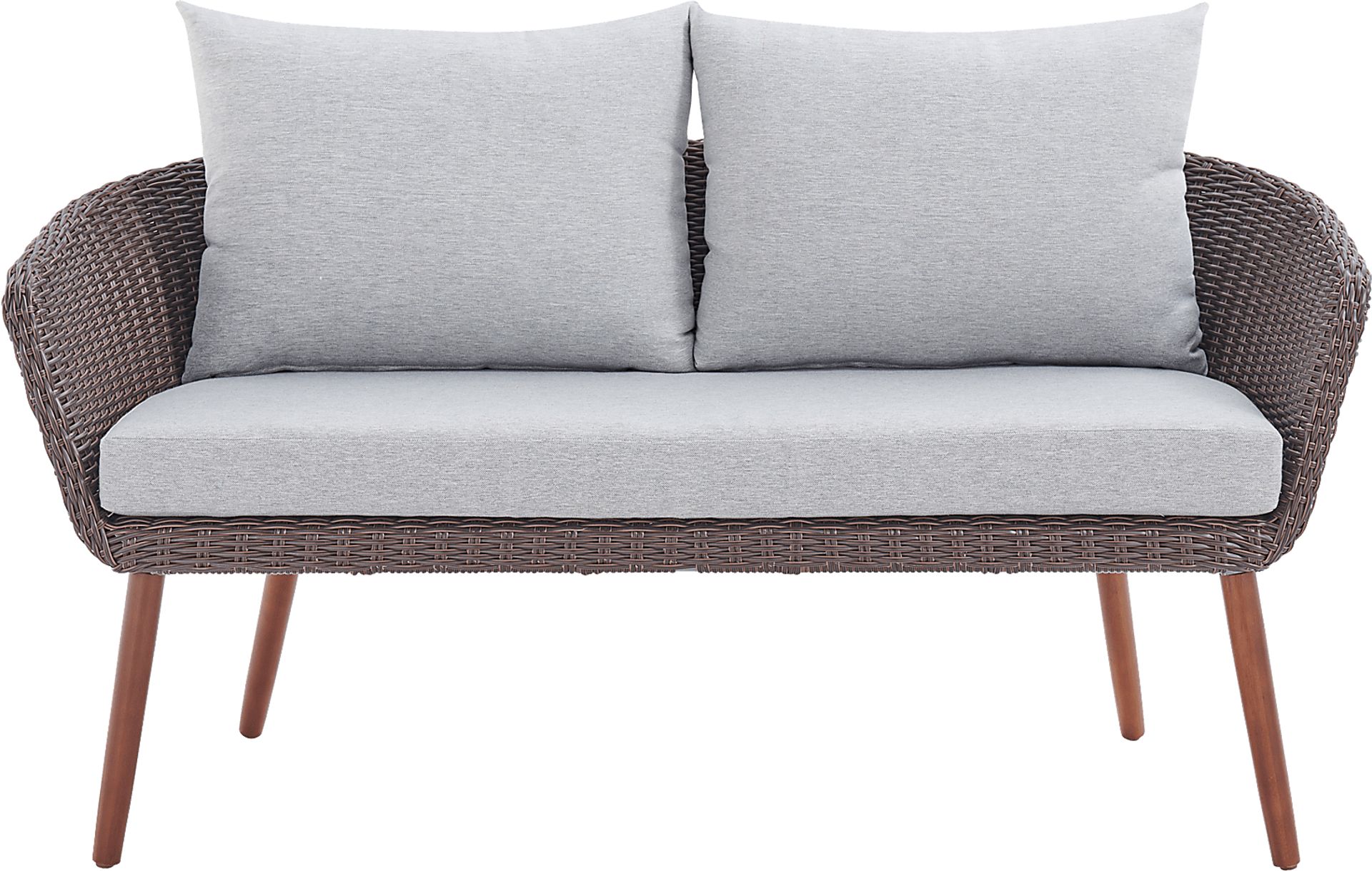 Cub Creek Light Gray Outdoor Settee - Image 1