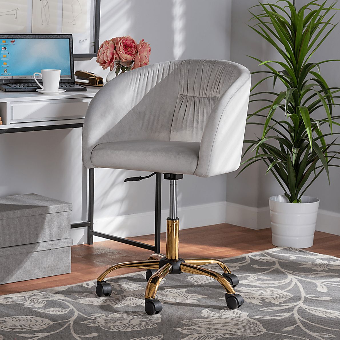 Cubbedge Gray Office Chair