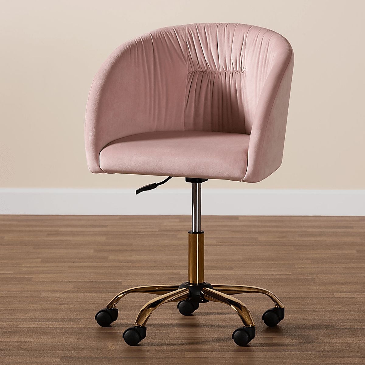 Cubbedge Pink Polyester Fabric Desk Chair | Rooms to Go
