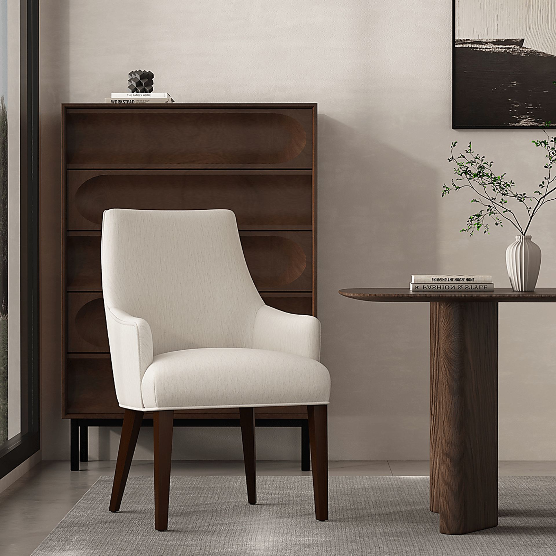 Cubecast Cream Arm Chair - Image 2