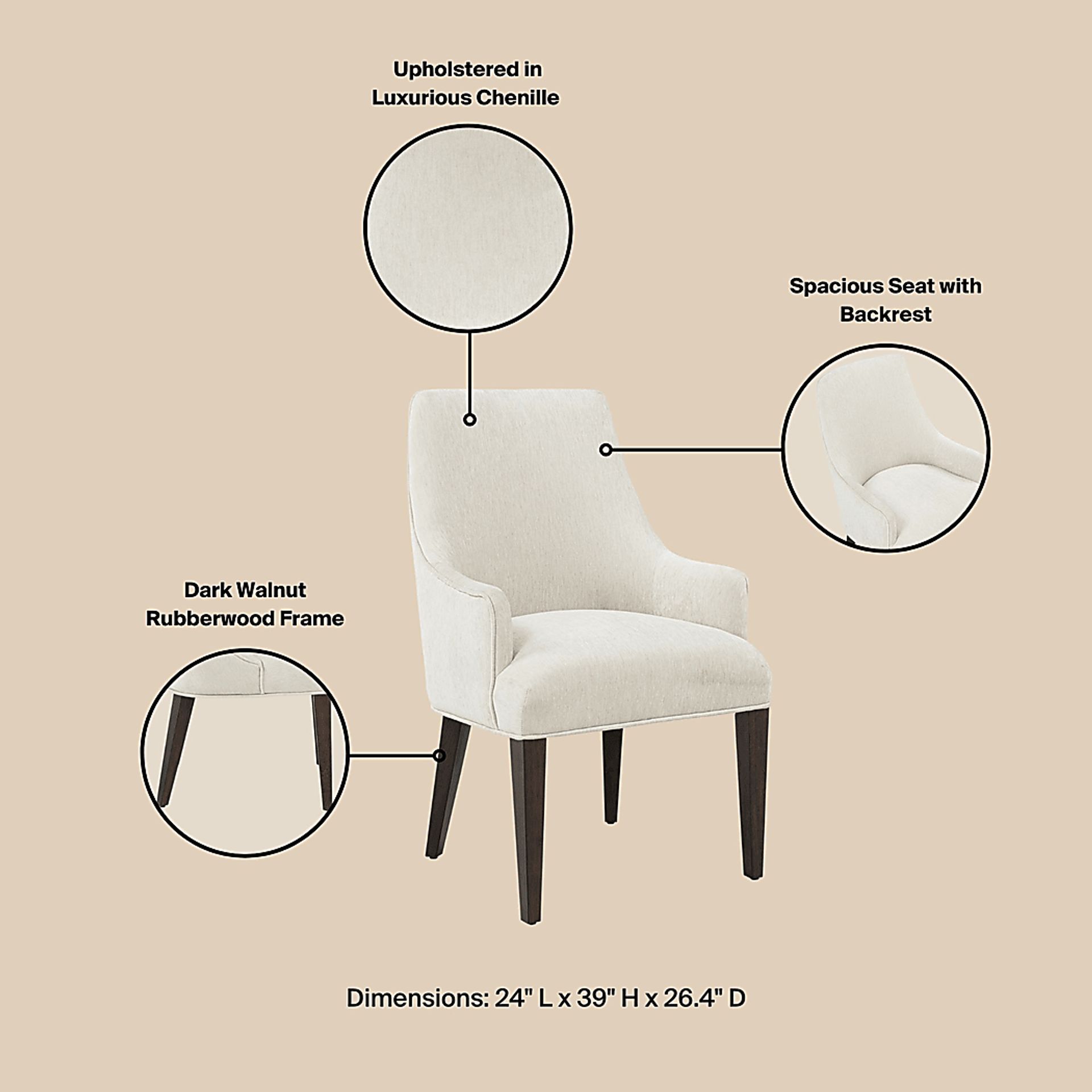 Cubecast Cream Arm Chair - Image 6