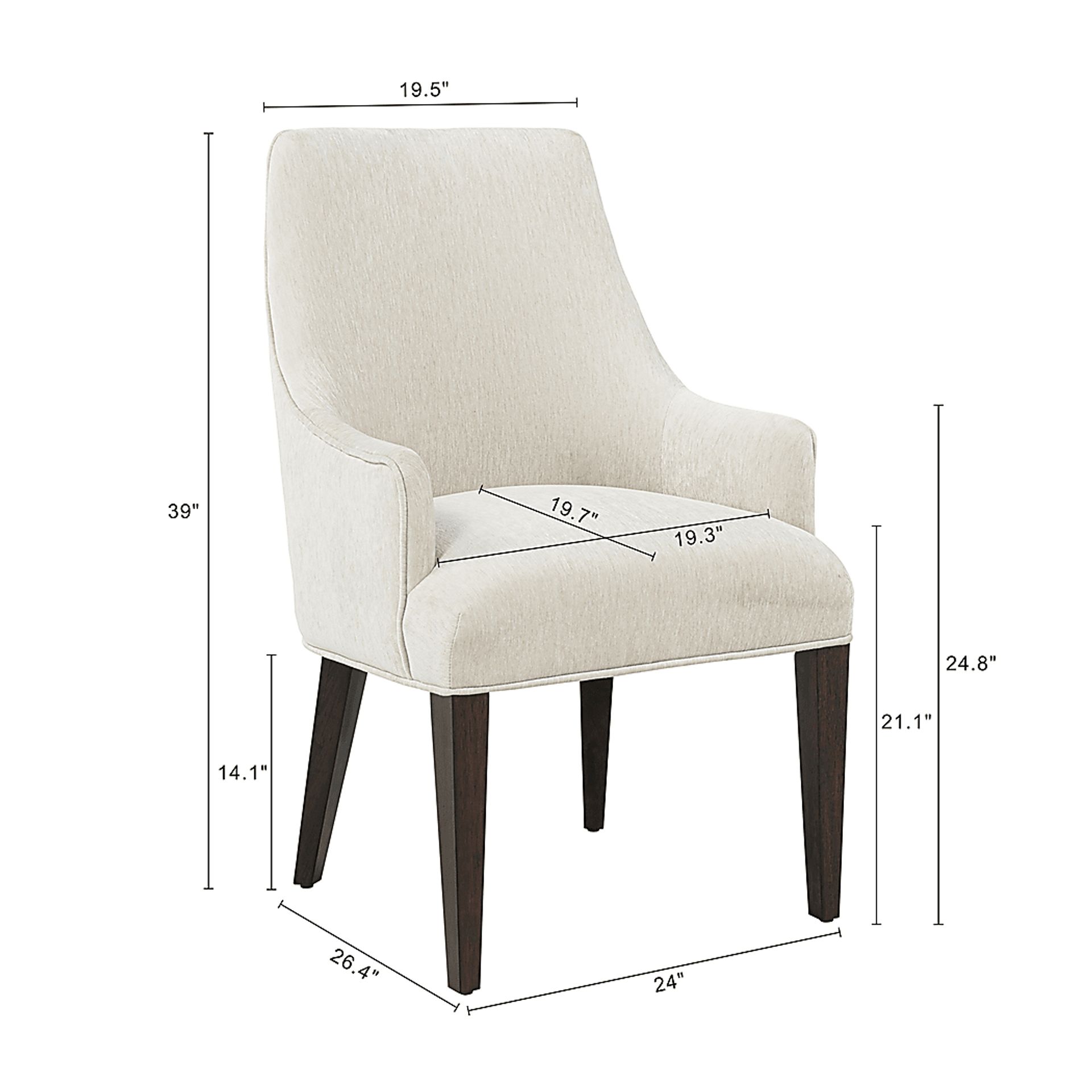 Cubecast Cream Arm Chair - Image 9