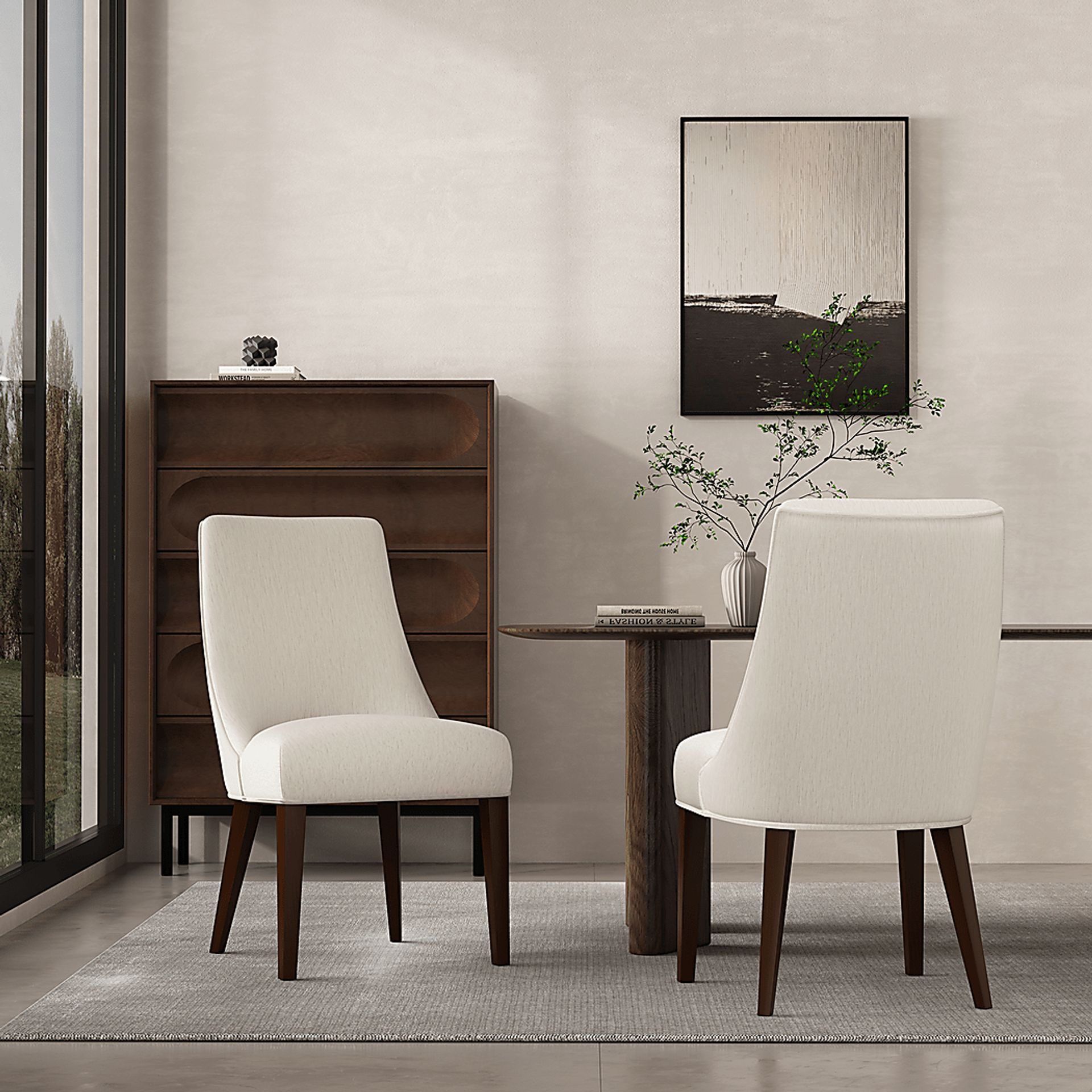Cubecast Cream Dining Chair, Set of 2 - Image 2