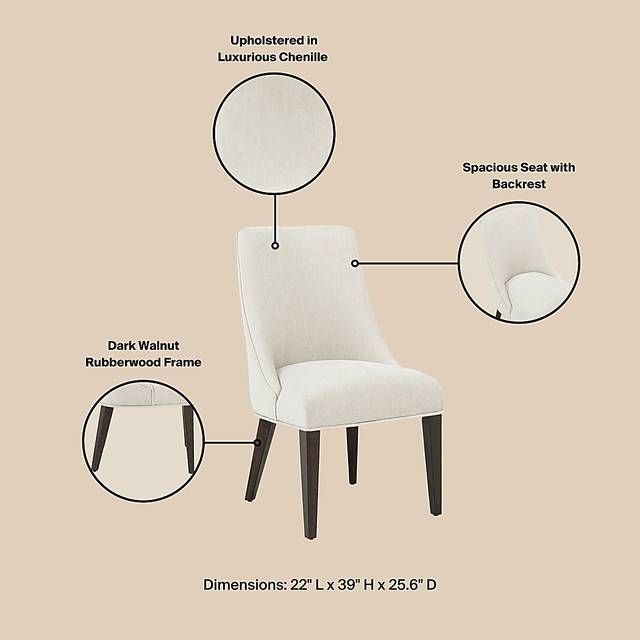 Cubecast Cream Dining Chair, Set of 2 - Thumbnail - Image 7