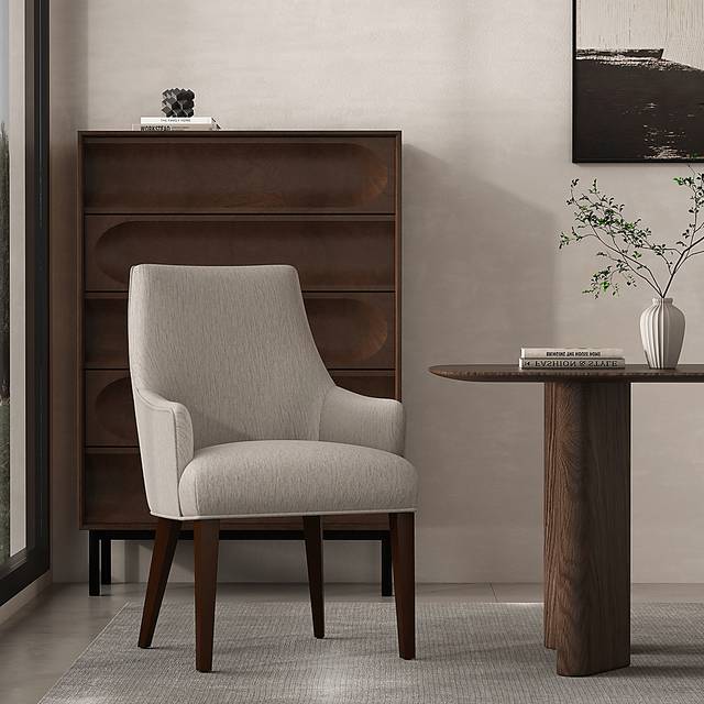 Cubecast Taupe Arm Chair - Thumbnail - Image 2