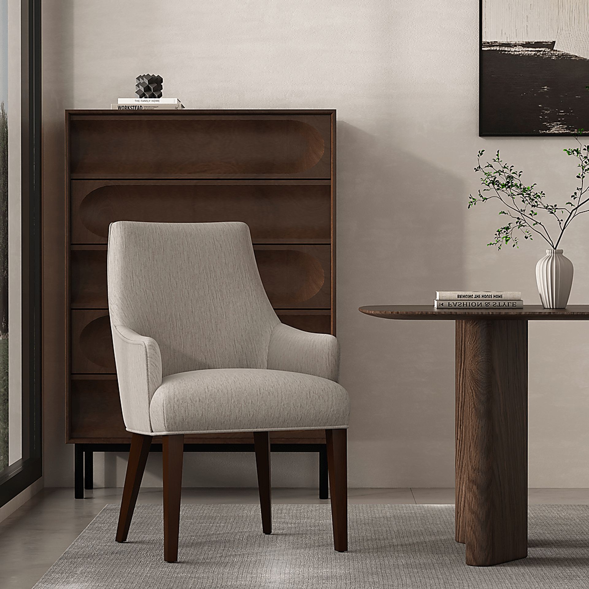 Cubecast Taupe Arm Chair - Image 2