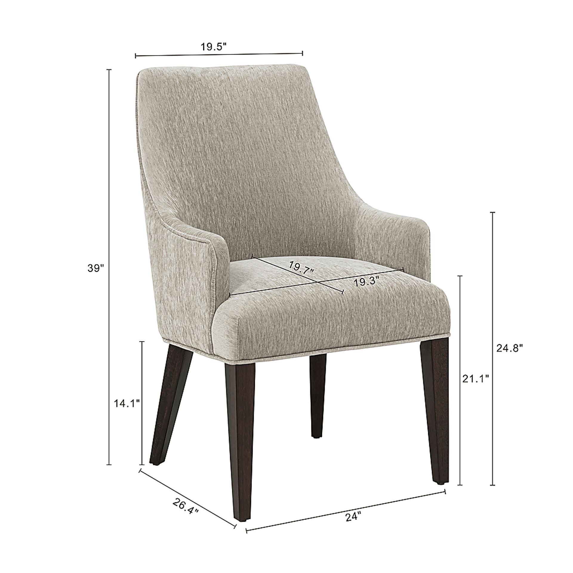Cubecast Taupe Arm Chair - Image 9