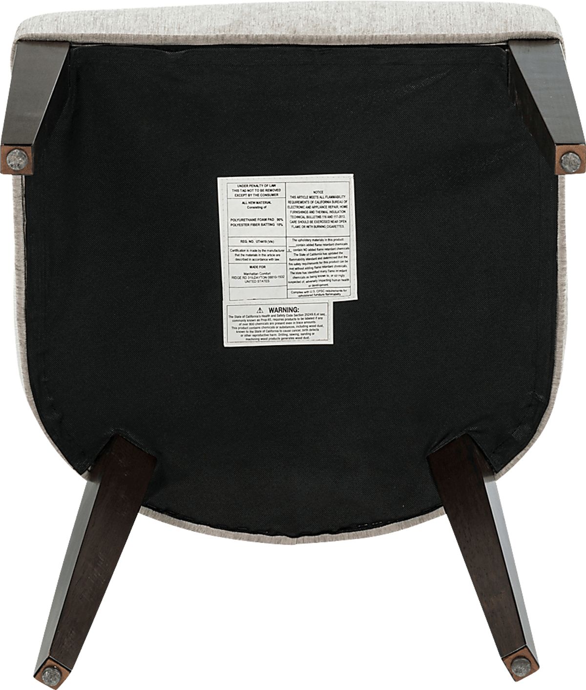 Cubecast Taupe Beige Chenille Fabric Dining Chair, Set Of 2 Rooms to Go