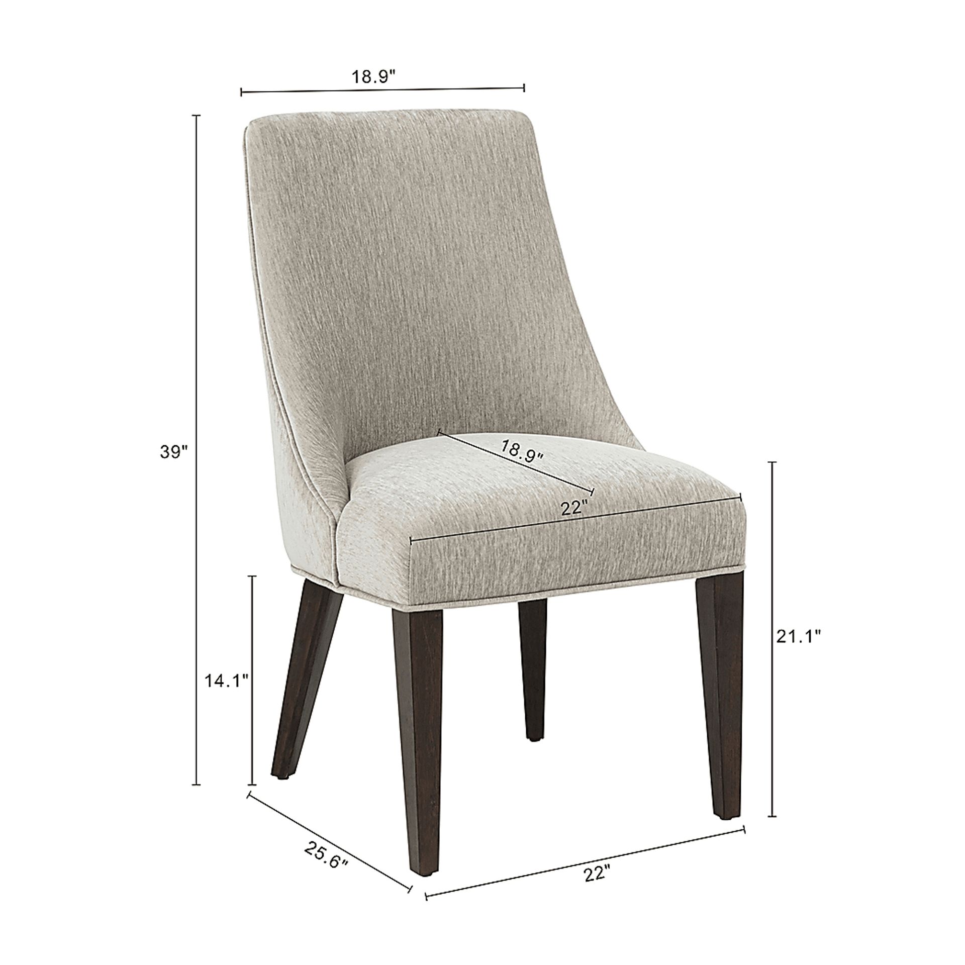 Cubecast Taupe Dining Chair, Set of 2 - Image 9