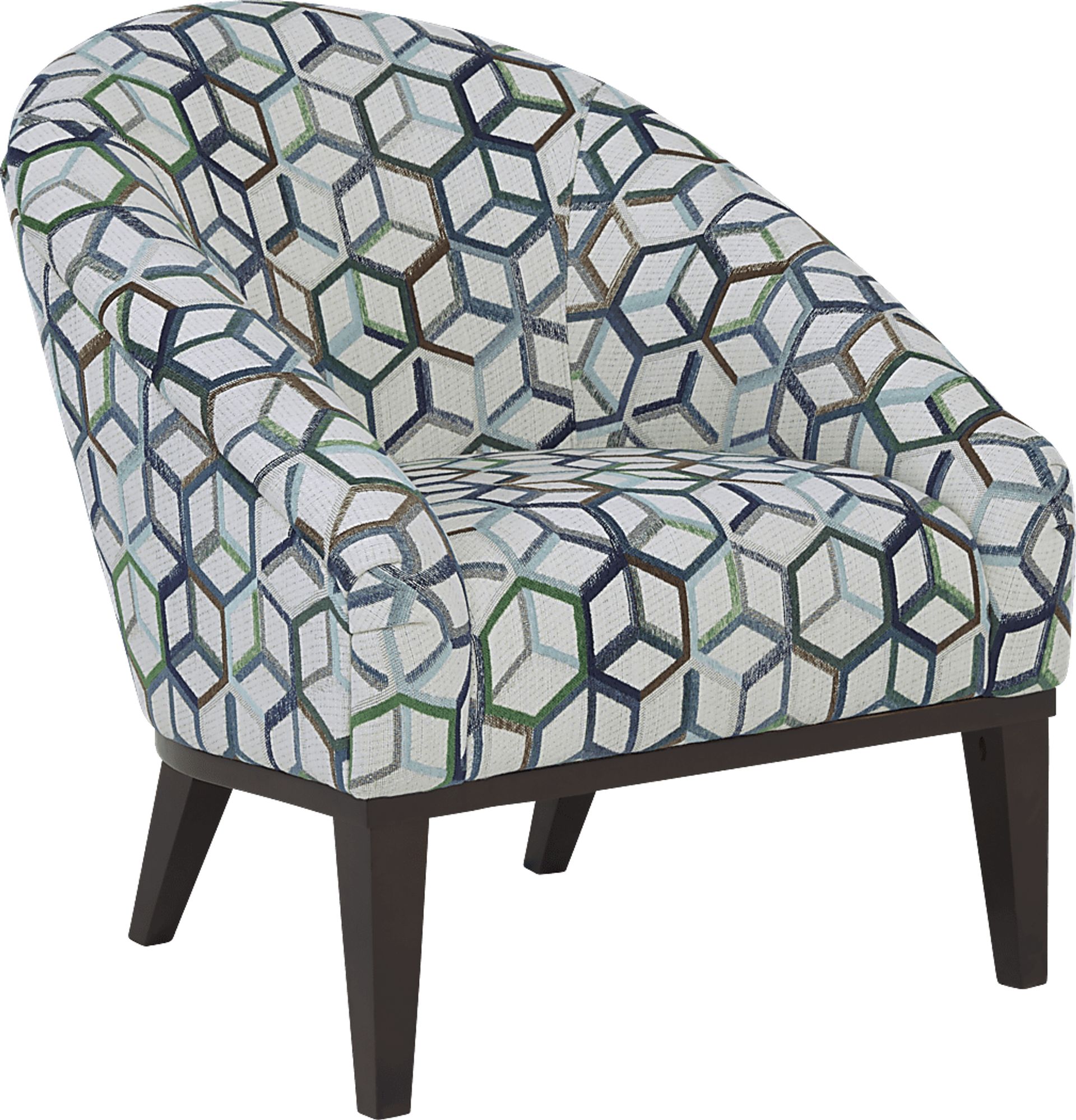 Cubism Emerald Accent Chair - Image 1