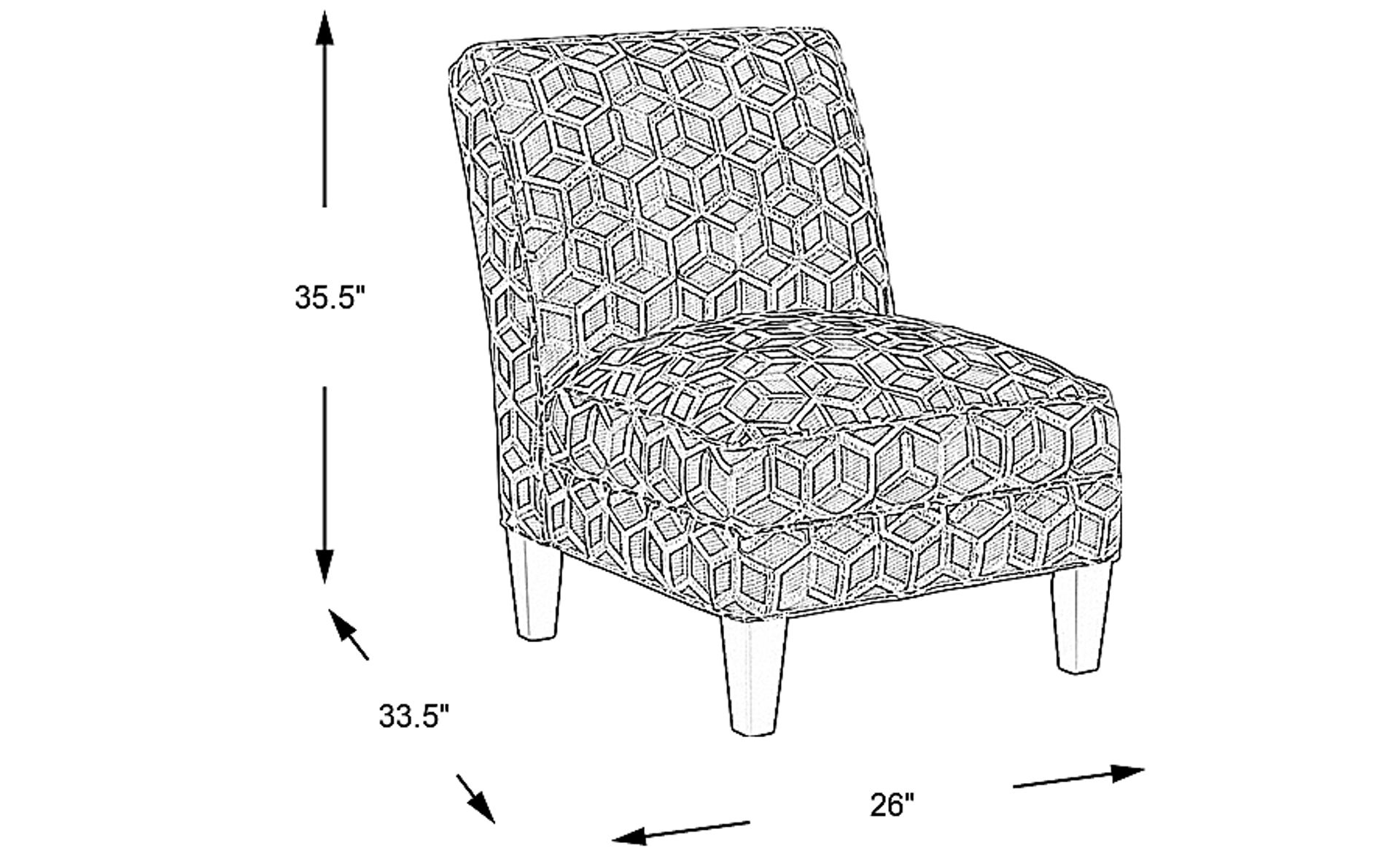 Dimension Image. Please refer to the Dimension Tab on this page for dimension details.
