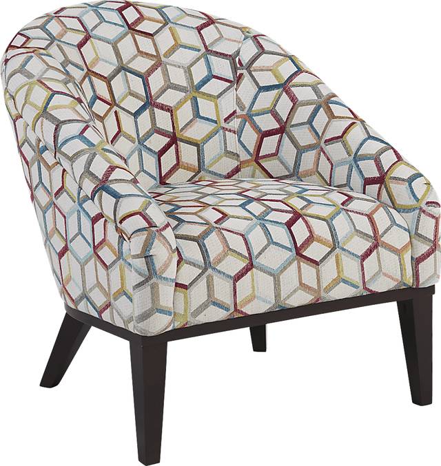 Cubism Fuchsia Accent Chair - Thumbnail - Image 1