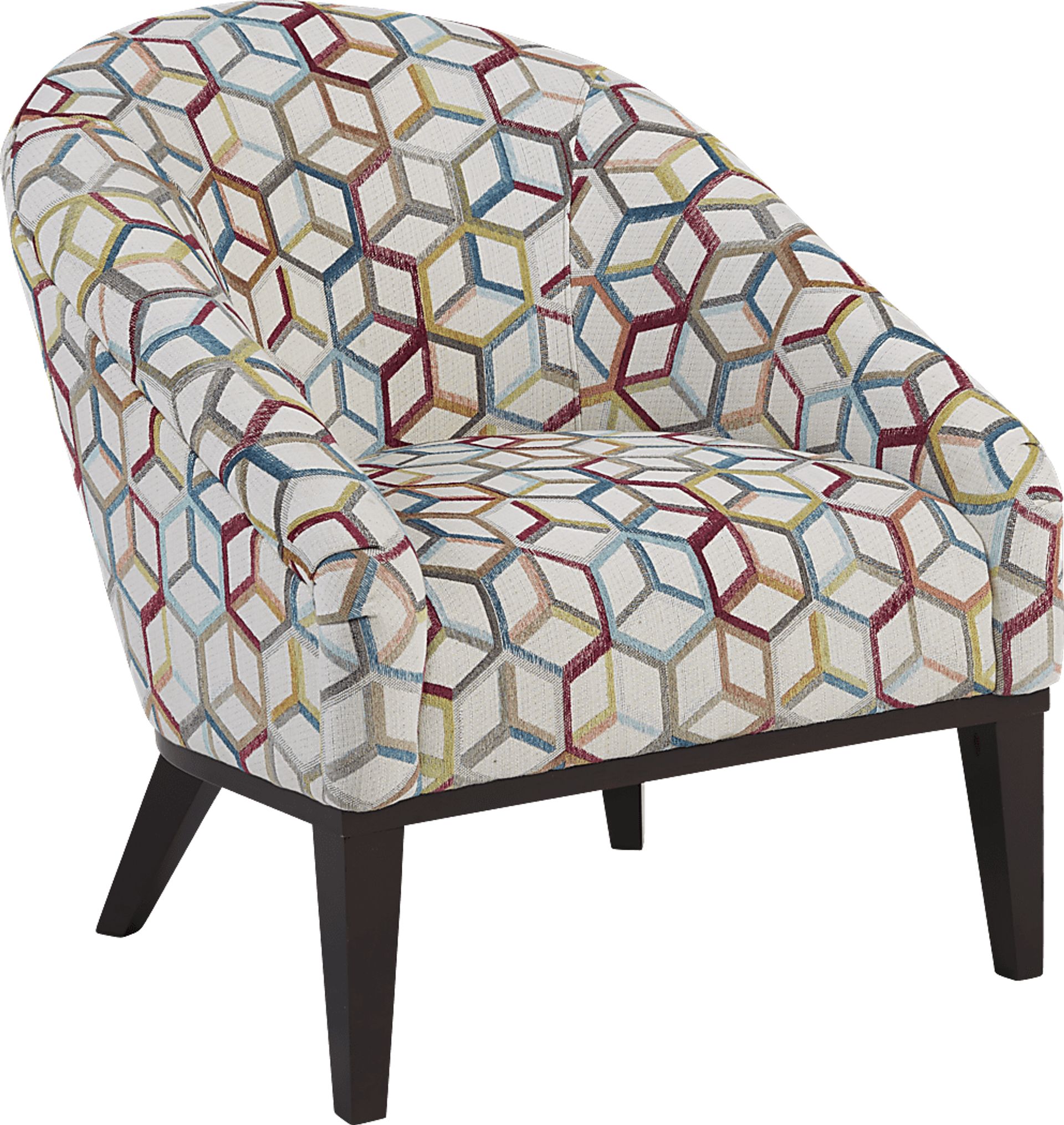 Cubism Fuchsia Accent Chair - Image 1