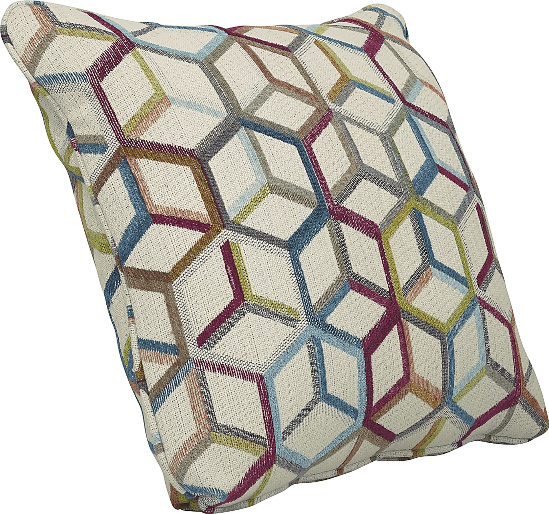 Cubism Fuchsia Accent Pillow (Set of 2) - Image 2