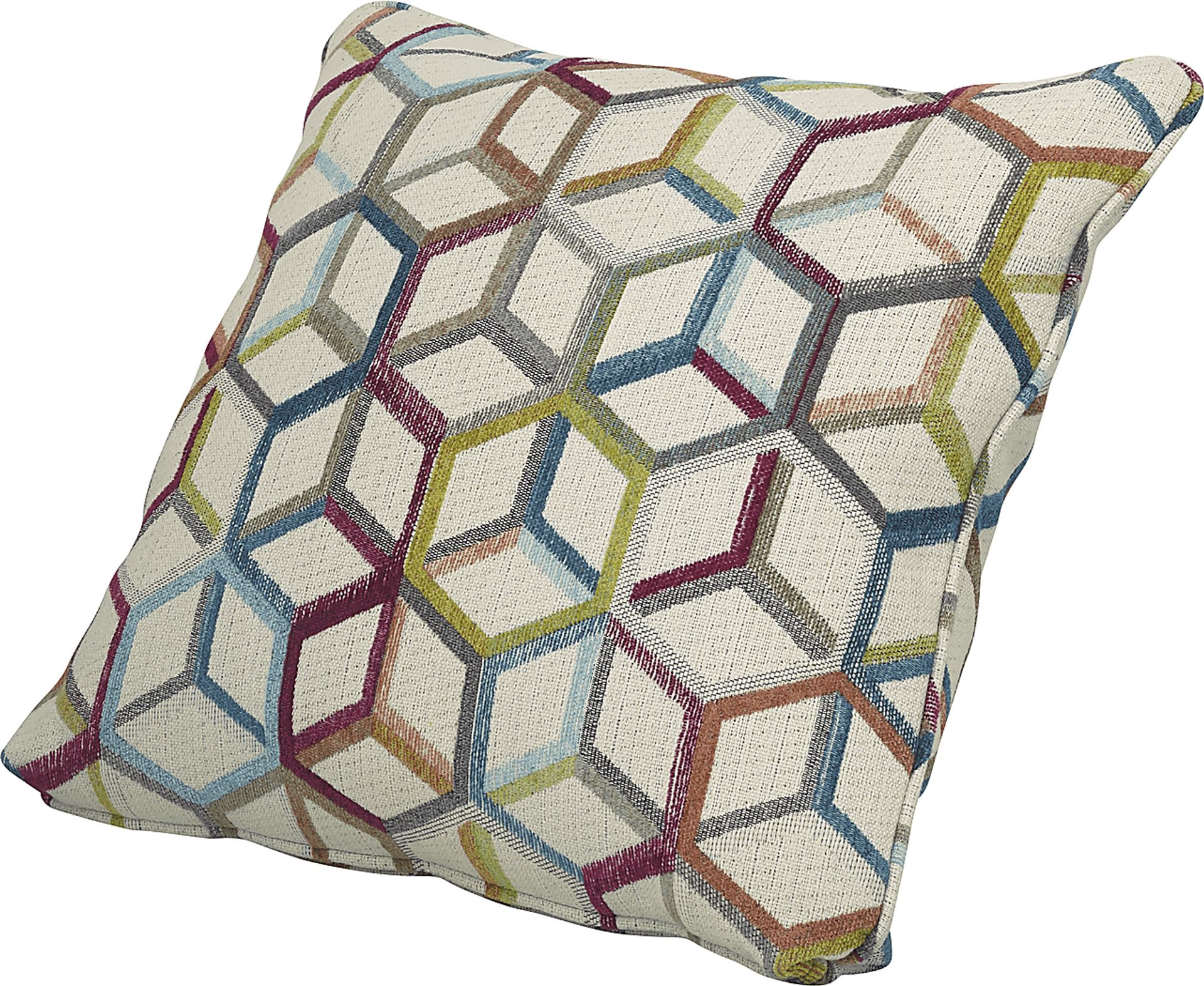 Cubism Fuchsia Accent Pillow (Set of 2) - Image 3